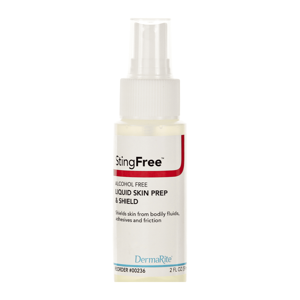 DermaRite StingFree 00236 alcohol-free liquid skin prep 2 oz spray bottle on white