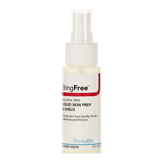 DermaRite StingFree 00236 alcohol-free liquid skin prep 2 oz spray bottle on white
