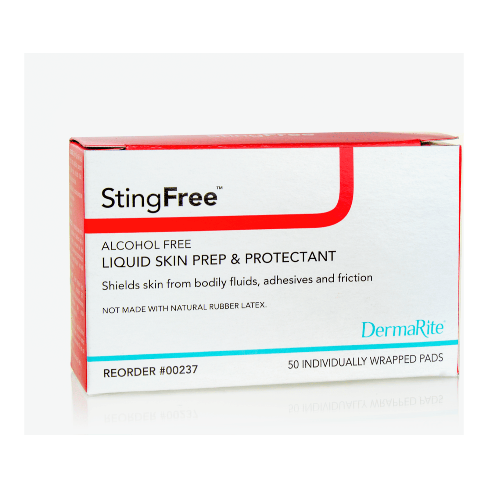 DermaRite StingFree alcohol-free skin prep pads box