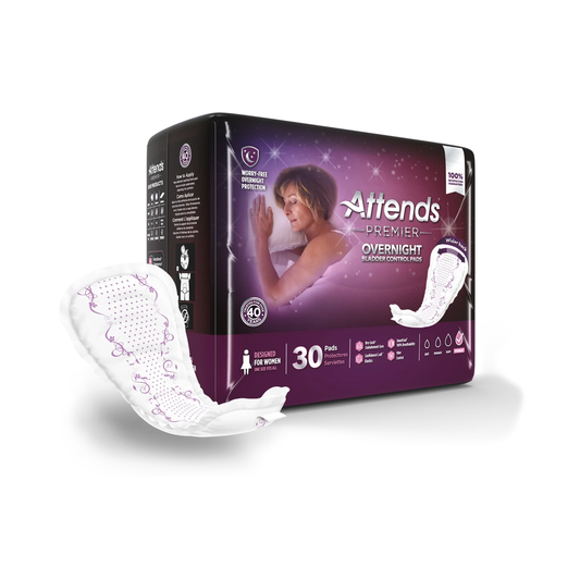 Attends Attends Premier Overnight Bladder Control Pads (DPCALIONBCP) on a white background