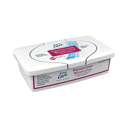 Dynarex Dynarex Personal Cleansing Premoistened Washcloths (DX1318, DX1319) on a white background