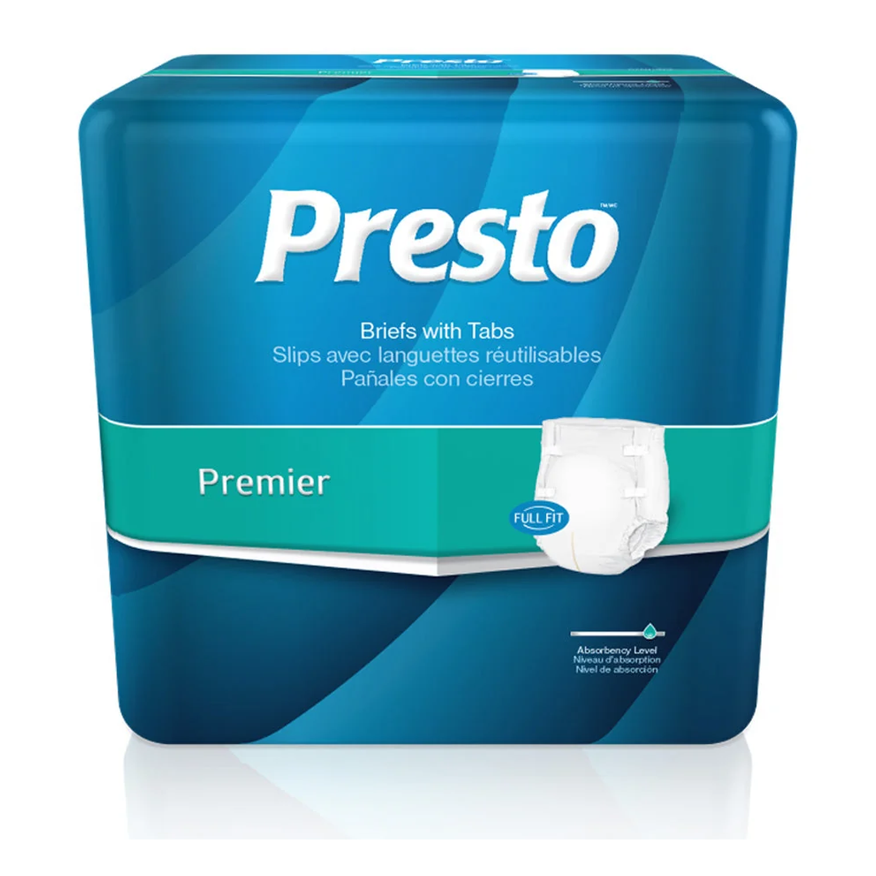 DRYLOCK TECHNOLOGIES Presto Premier Unisex Full Fit Briefs With OdorSecure® (DYLABB11020, DYLABB11040) on a white background