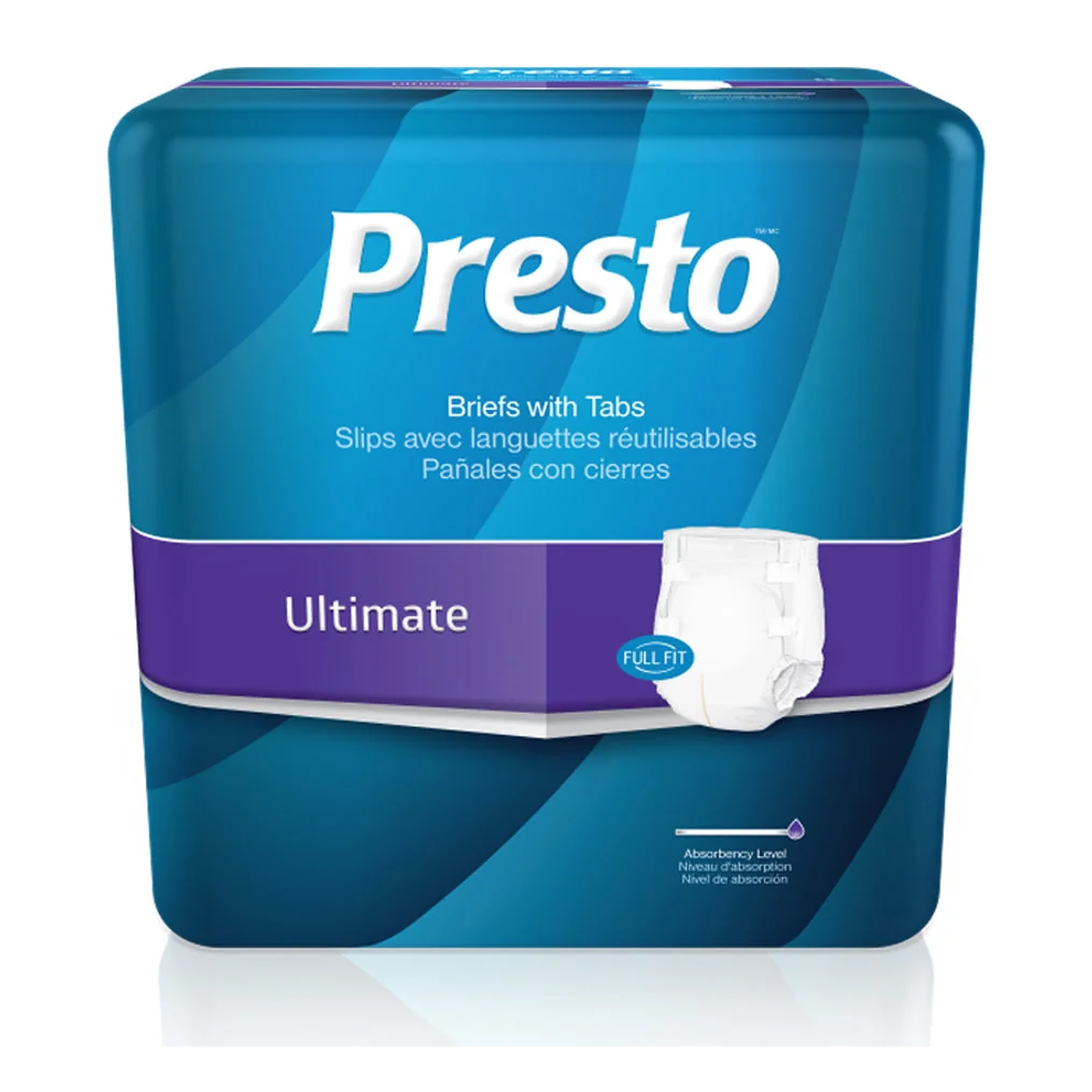 DRYLOCK TECHNOLOGIES Presto Ultimate Unisex Full Fit Briefs With OdorSecure® (DYLABB30020, DYLABB30040) on a white background