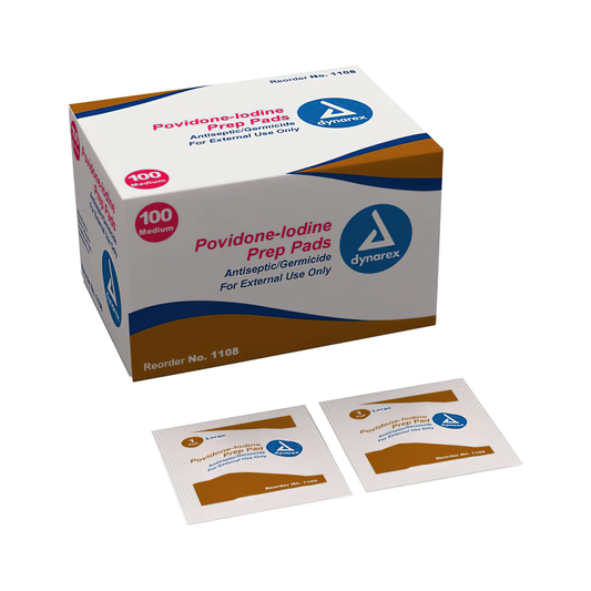 Dynarex Dynarex Povidone - Iodine Prep Pads (DYX1108) on a white background