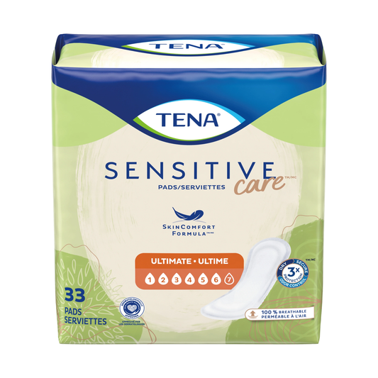 Tena TENA Sensitive Care Ultimate Bladder Pads, Maximum Absorbency (ENA54427) on a white background