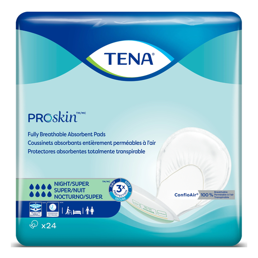 Tena TENA ProSkin Night Super Absorbent Pads (ENA62718) on a white background