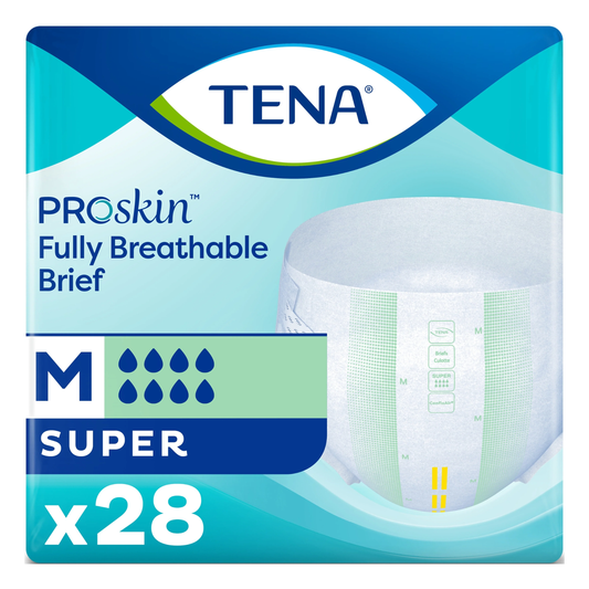 Tena TENA ProSkin Super Adult Incontinence Brief, Heavy Absorbency (ENA67401, ENA67501) on a white background