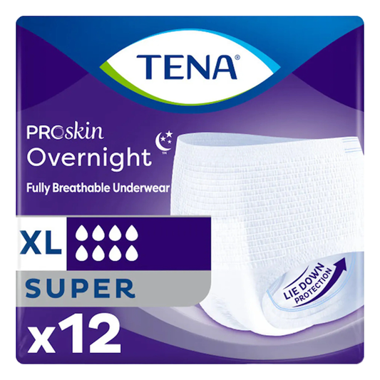 Tena TENA ProSkin Overnight Super Protective Adult Incontinence Pull-Up Underwear, Heavy Absorbency (ENA72235, ENA72325) on a white background