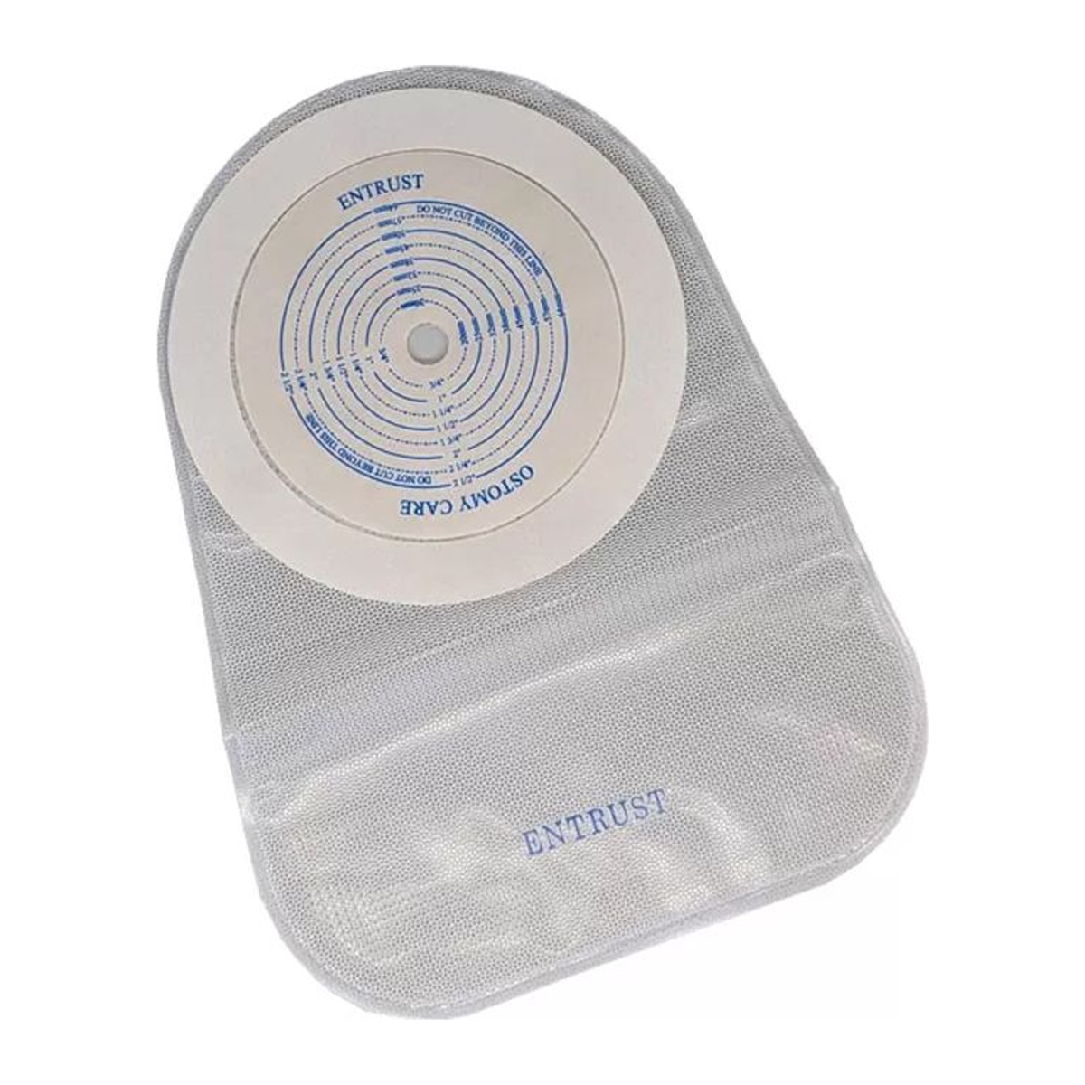 Fortis Entrust 4100X transparent 8-inch one-piece closed-end pouch with standard-wear cut-to-fit barrier and filter.
