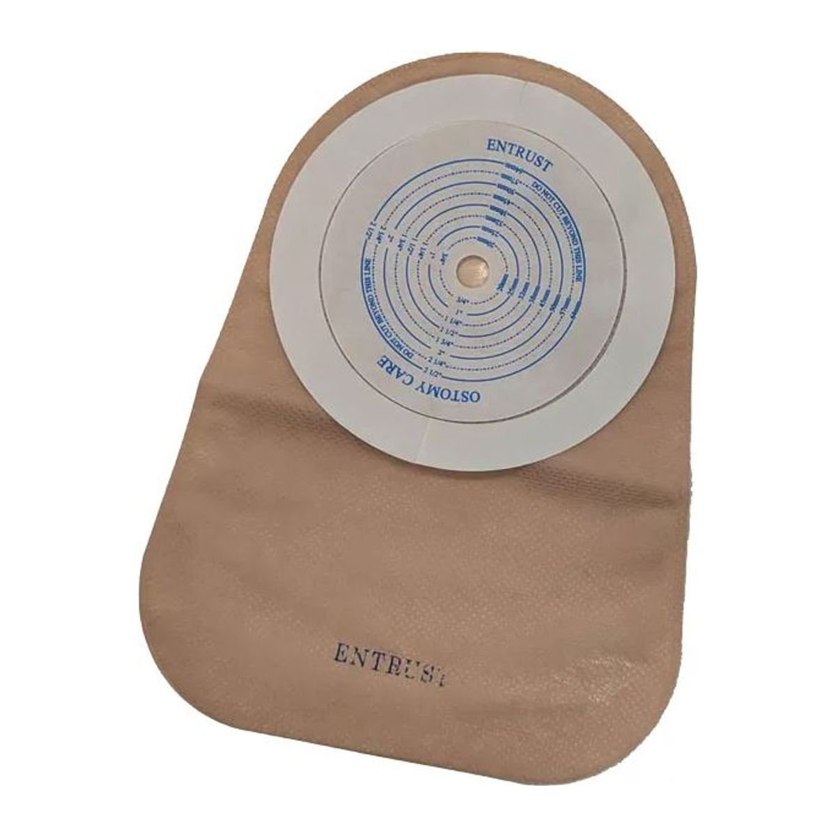 Fortis Entrust 4200X beige 8-inch one-piece closed-end pouch with standard-wear cut-to-fit barrier and filter.