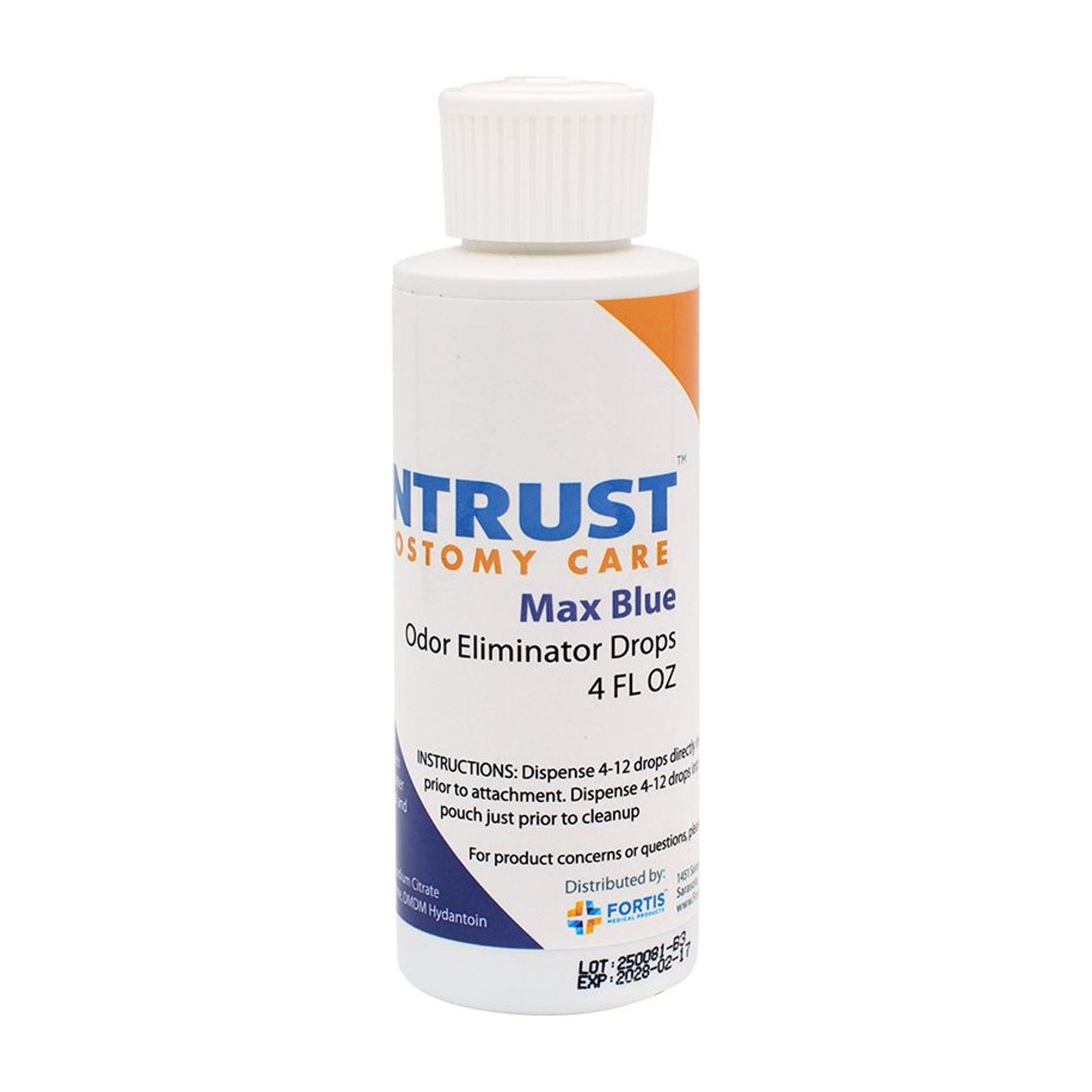 Fortis Entrust Max Blue Odor Eliminator 4 oz bottle