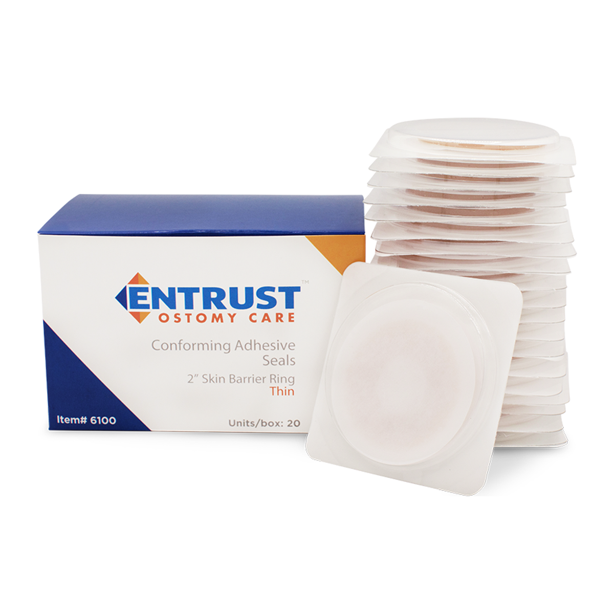 Fortis Entrust 2-inch thin skin barrier ring; model 6100 in Box or Each sales unit.
