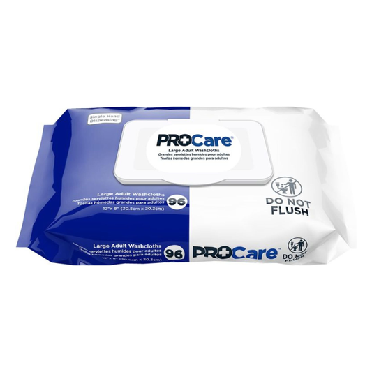 PROCare CRW-096 large adult washcloths, 96 count