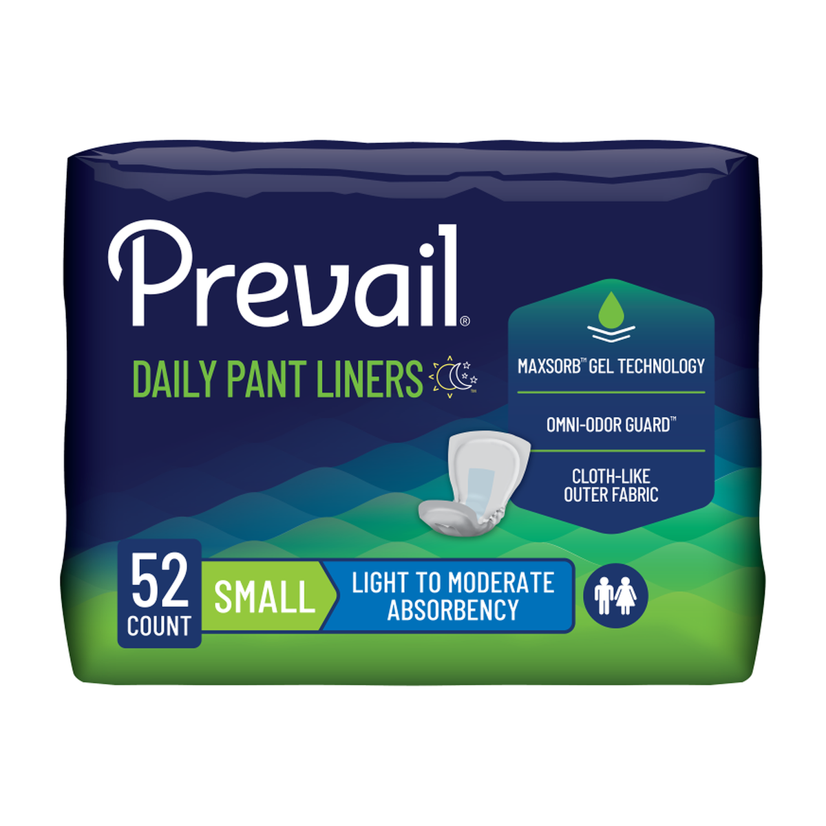 First Quality Prevail Unisex Daily Pant Liners (FQPPL1001, FQPPL1131) on a white background