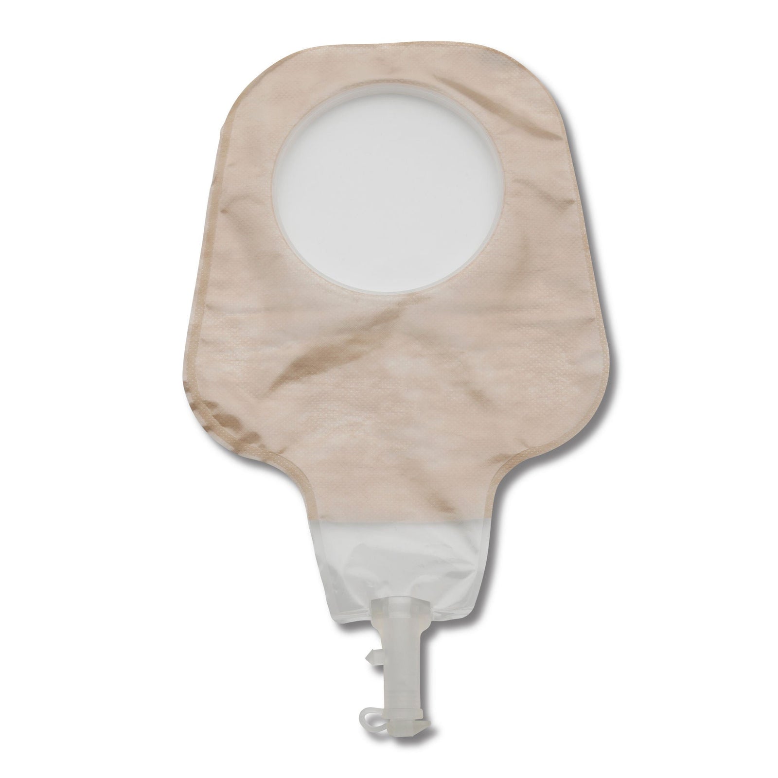 Hollister New Image Two-Piece High Output Drainable Ostomy Pouch – Soft Tap. Exact HLL18016 back view on white.