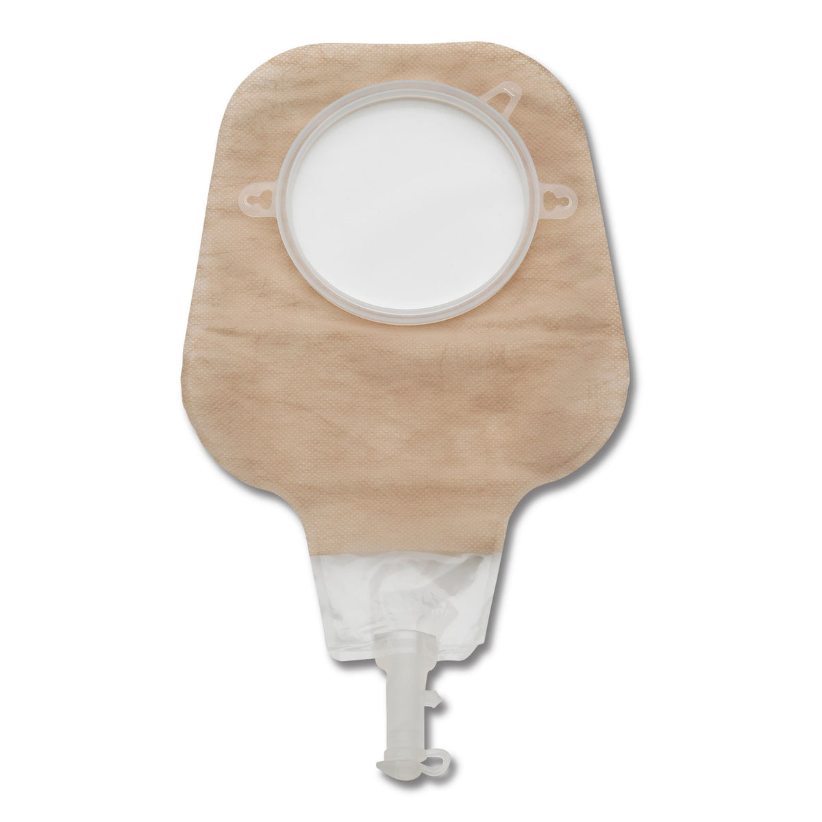Hollister New Image Two-Piece High Output Drainable Ostomy Pouch – Soft Tap. Exact HLL18016 front view on white.