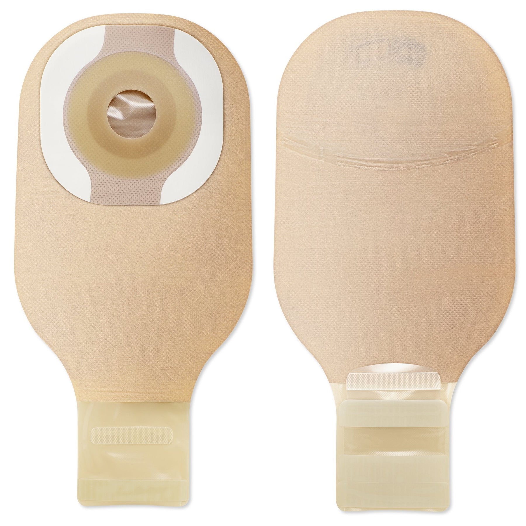 Hollister Premier Convex Flextend One-Piece Drainable Pouch – Transparent Pre-Cut. Exact Hollister 8282 product image, front and back paired view.