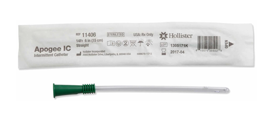Hollister Hollister Apogee® Essentials Straight Tip Intermittent Catheter - Female (HO10806, HO10806-BX) on a white background
