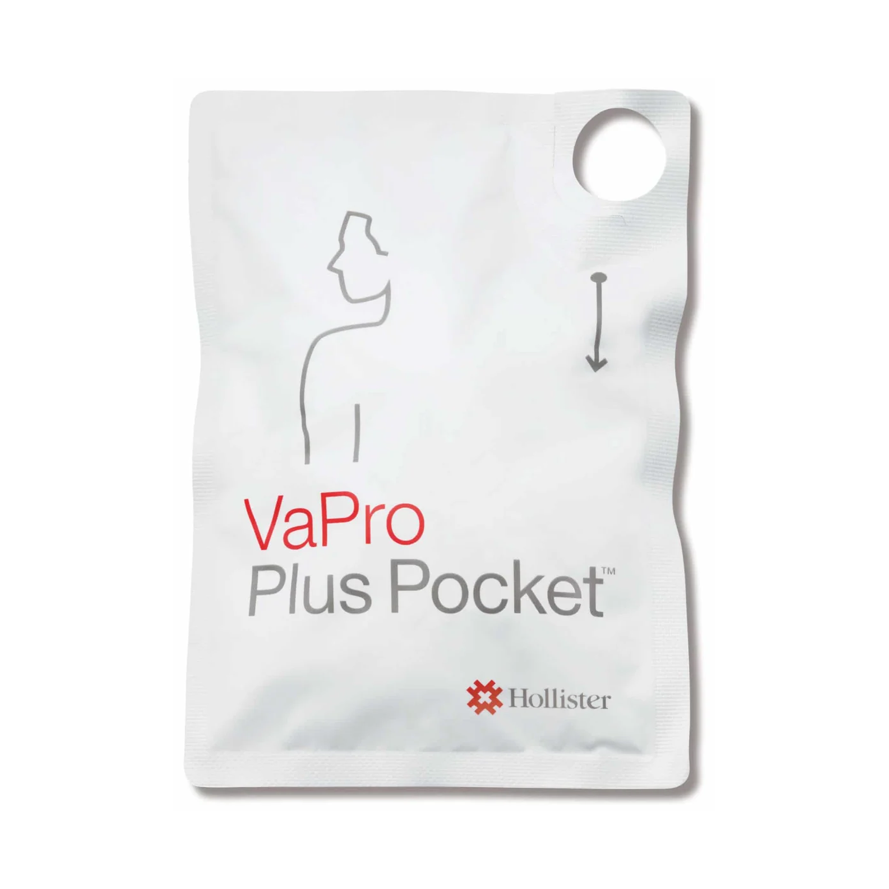 Hollister VaPro Plus Pocket Intermittent Catheter - Female (HO71082-30, HO71082-30-BX) on a white background
