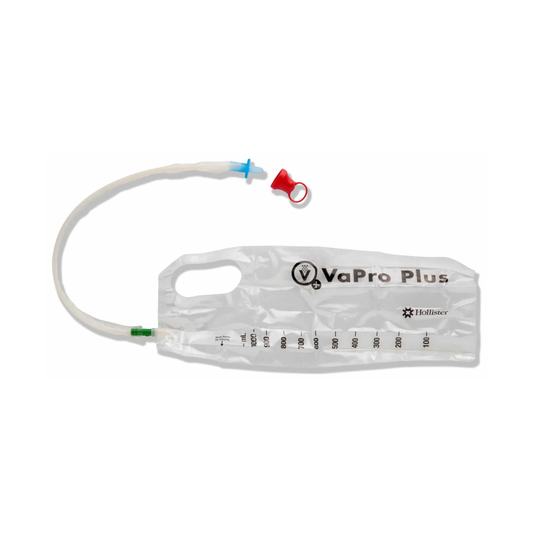 Hollister Hollister VaPro Touch Free Hydrophilic Straight Tip Intermittent Catheter - Male (HO74124, HO74124-BX) on a white background