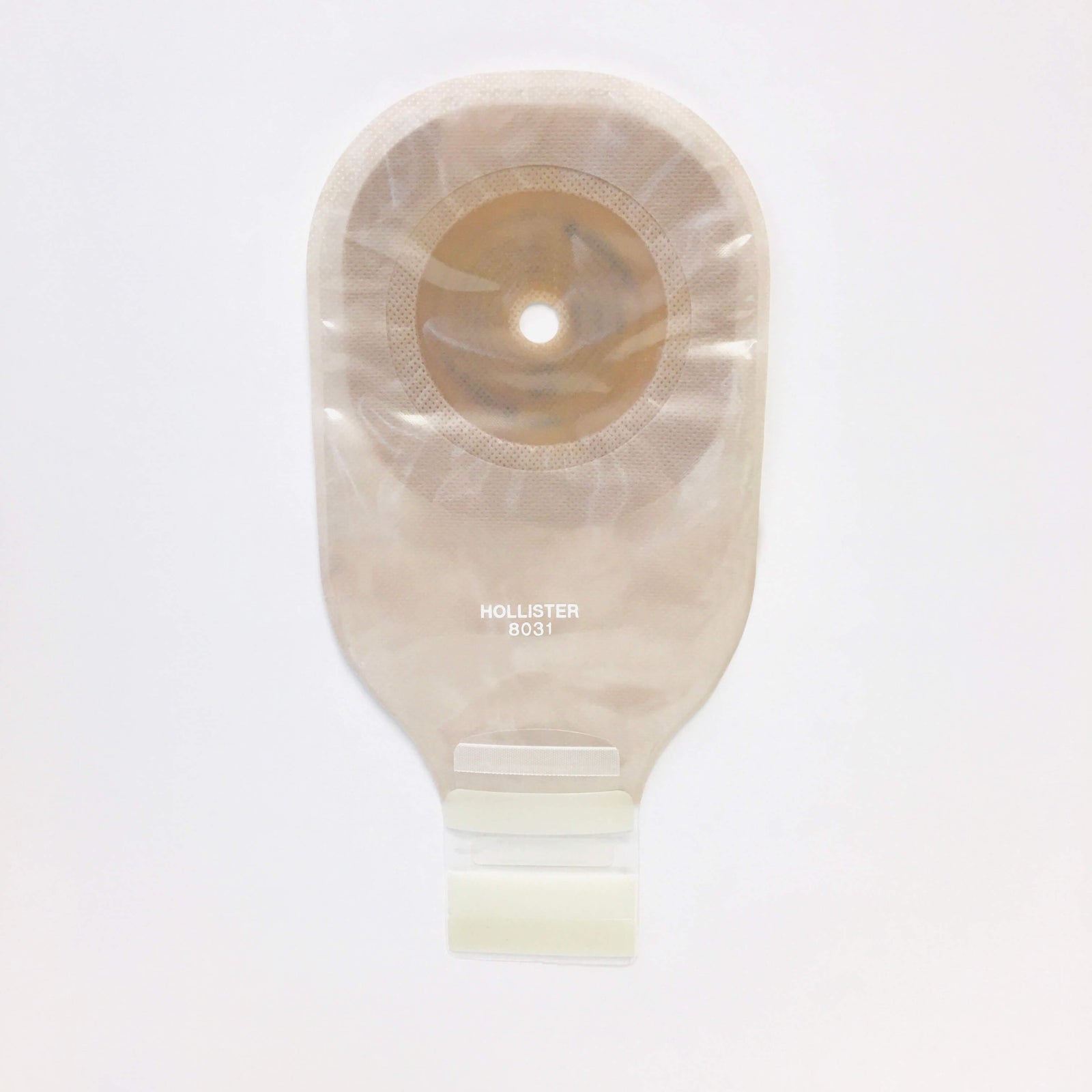Hollister Premier 8031 one-piece drainable ostomy pouch with flat FlexWear barrier — front