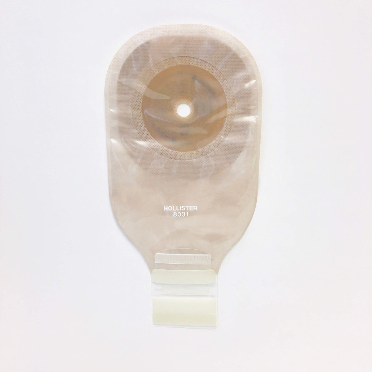 Hollister Premier 8031 one-piece drainable ostomy pouch with flat FlexWear barrier — front