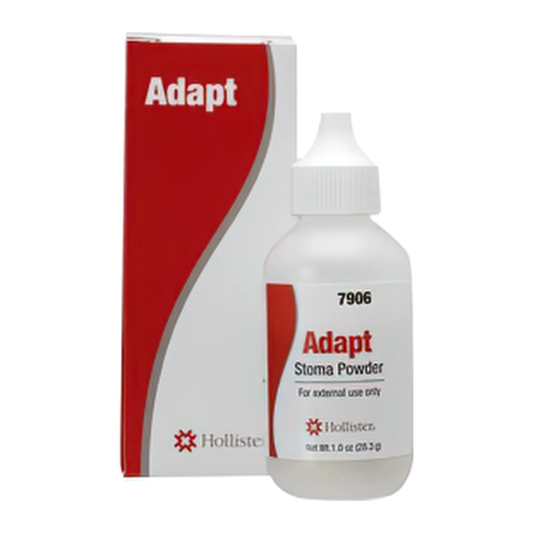 Hollister Adapt Stoma Powder 1 oz bottle and box, model 7906