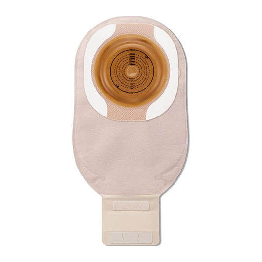 Hollister CeraPlus soft-convex one-piece drainable ostomy pouch on white