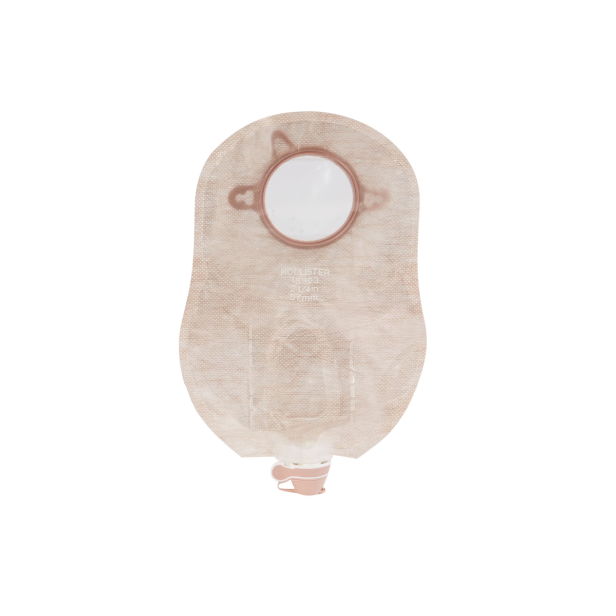 Hollister New Image Enhanced Design two-piece urostomy pouch, transparent item 18903