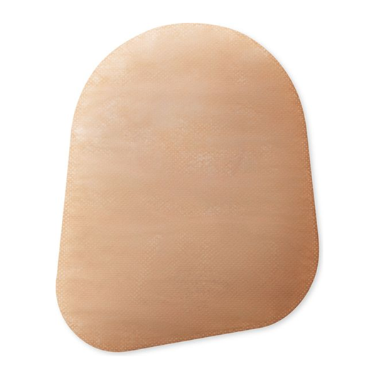 Hollister New Image two-piece closed mini ostomy pouch without filter, official exact 18353 beige front view on white