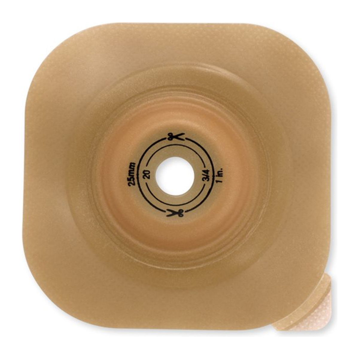 Hollister New Image Soft Convex CeraPlus skin barrier, exact Milliken family representative; flange and cut-to-fit opening vary by selected SKU
