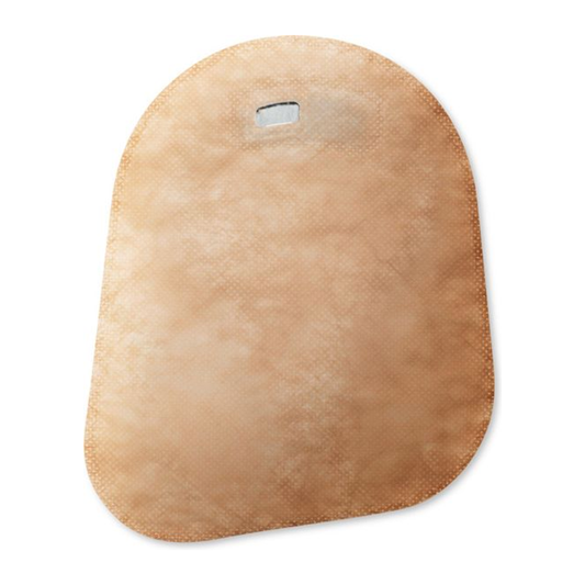 Hollister Premier one-piece closed mini ostomy pouch, official exact 82130 beige front view on white