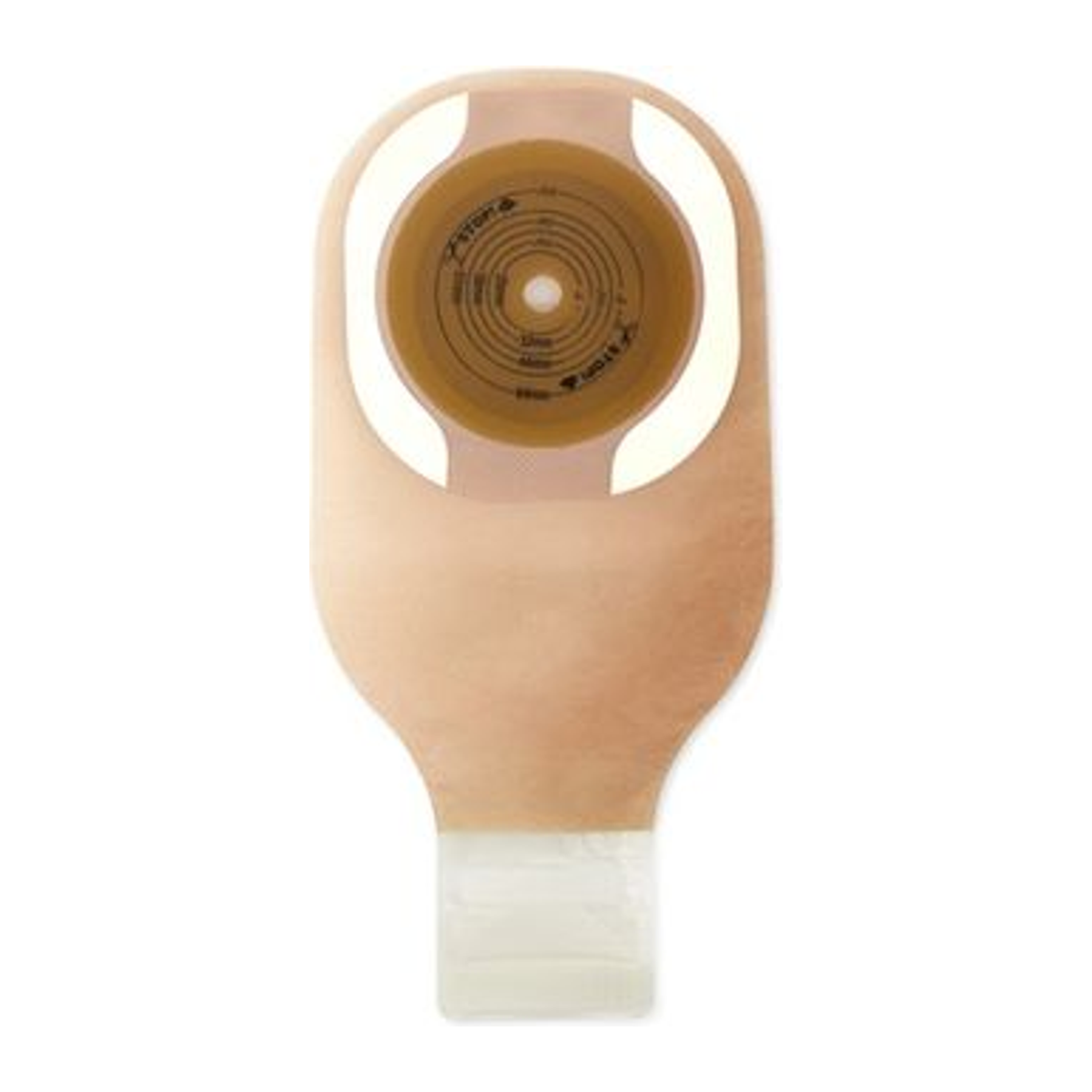 Hollister Premier flat Flextend one-piece drainable ostomy kit, model 89004, ultra-clear with Lock 'n Roll Microseal closure.