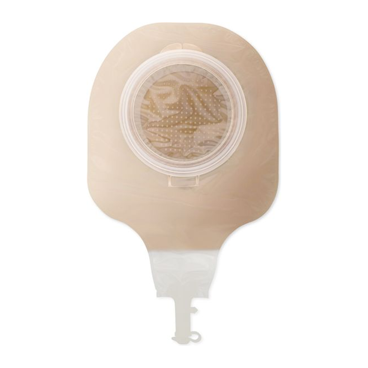 Hollister Premier one-piece high-output ostomy pouch with flat Flextend barrier and soft tap, official family image on white