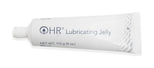 HR HealthCare HR® Lubricating Jelly, 113 g (4 oz.) Flip-Top Tube (HRLJ201, HRLJ201-BX) on a white background