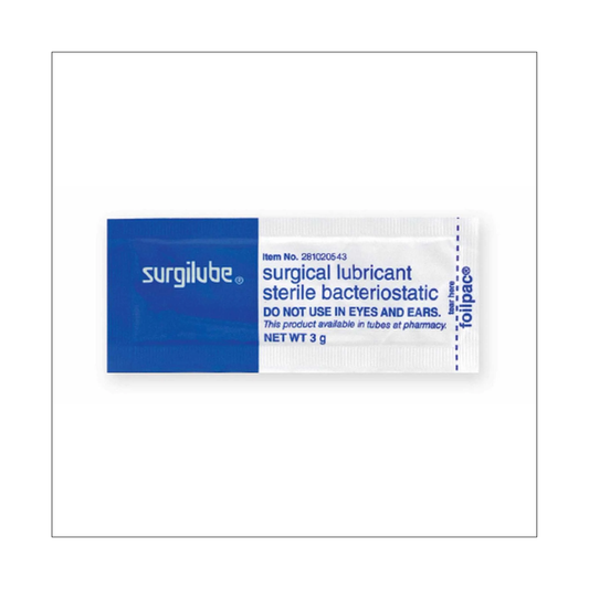 HR HealthCare Surgilube® Surgical Lubricant, 3 g foilpac® Packet (HRP281020543) on a white background