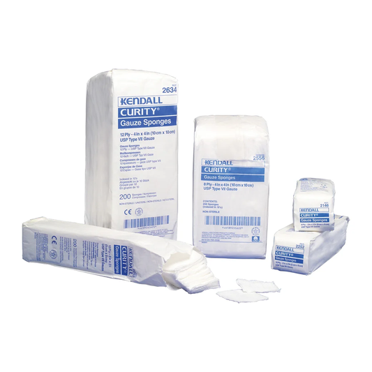 Kendall Kendall Covidien Non-Sterile Gauze Sponge 4" x 4" (KN22844, KN22844-CS) on a white background