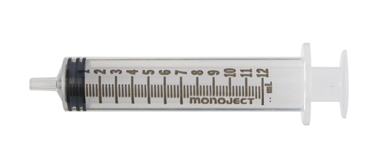 Covidien General Purpose Syringe Monoject 12 mL Slip Tip (KND8881112059) on a white background