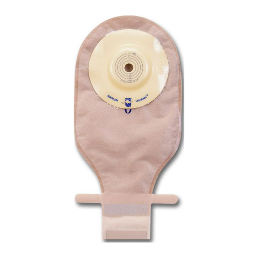 Marlen UltraMax one-piece shallow-convex drainable ostomy pouch.