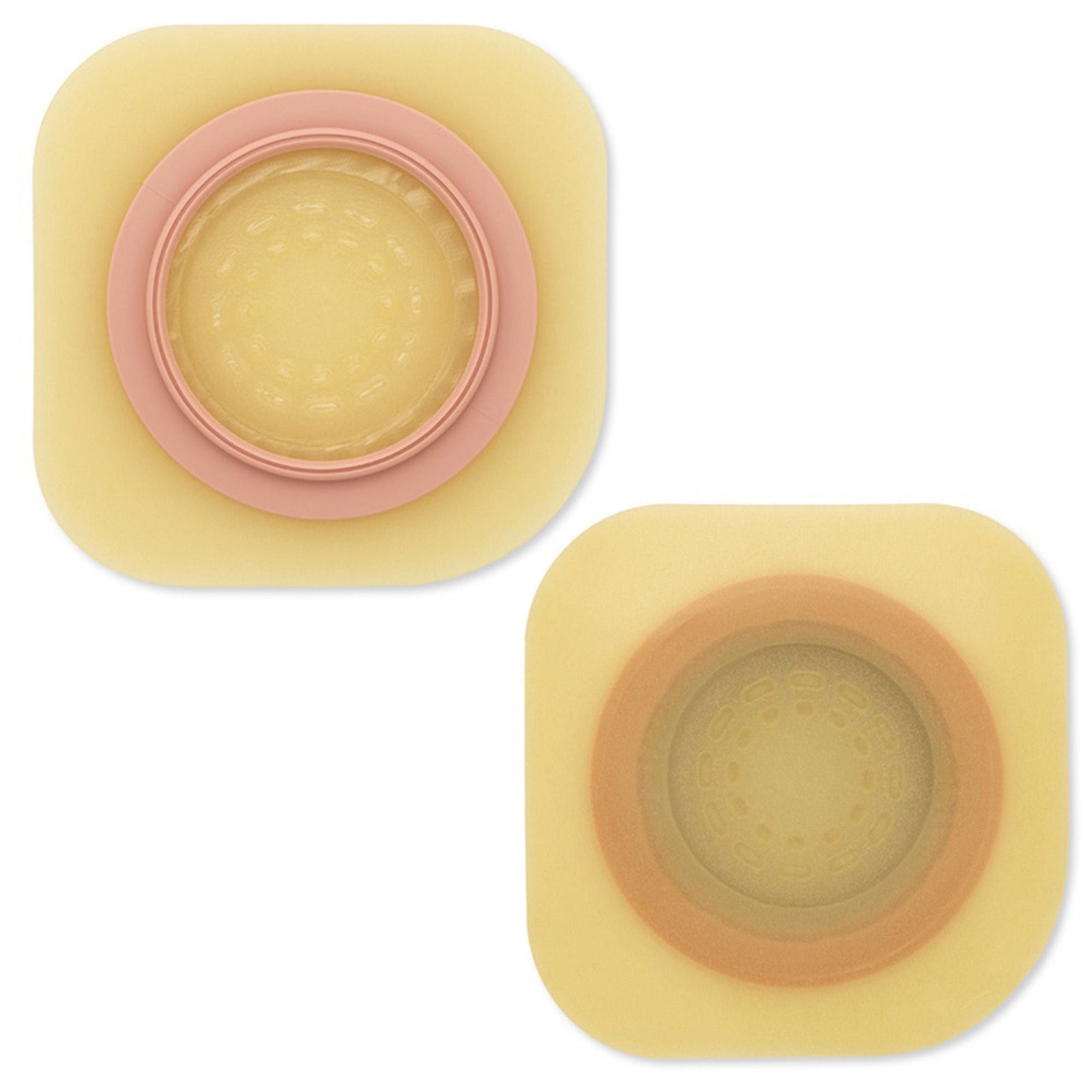 Hollister Pouchkins SoftFlex pediatric skin barrier — front and back views