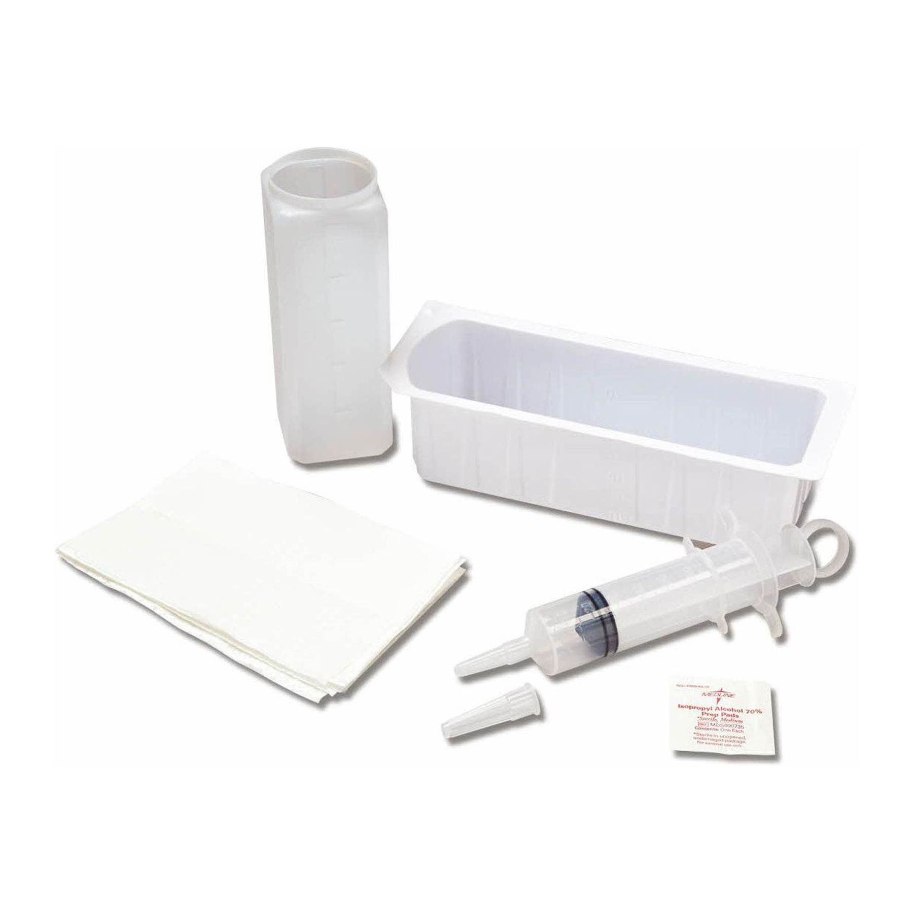 Medline DYND20302 sterile piston irrigation syringe tray, 60 mL
