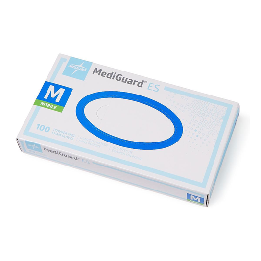 Medline MediGuard ES Nitrile Exam Gloves MG100 series on a white background