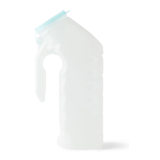 At Home Medical Products, Inc. Clear Male Urinal W/ Lid - 1000mL (MLND80235S) on a white background