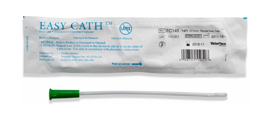 Teleflex-Rusch Rusch EasyCath™ Straight Tip Intermittent Catheter - Female (MMEC065, MMEC065-BX) on a white background