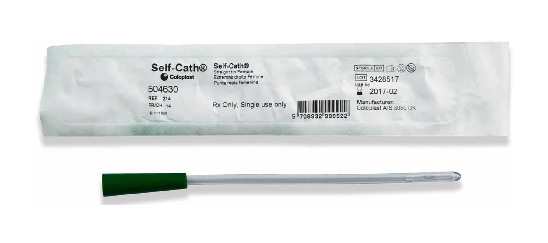 Coloplast Coloplast Self Cath Intermittent Catheter - Female (MN208, MN208-BX) on a white background