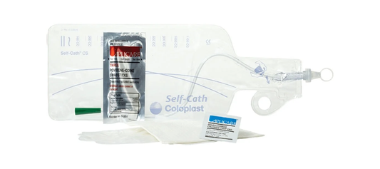 Coloplast Coloplast Self Cath Closed System with Insertion Supplies - Tapered Coude Tip (MN3614, MN3614-BX) on a white background