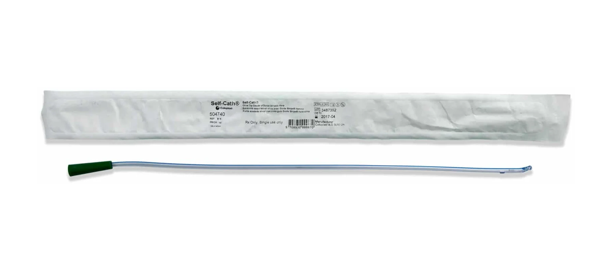 Coloplast Coloplast Self Cath Olive Coude Tip Intermittent Catheter - Male (MN806, MN806-BX) on a white background