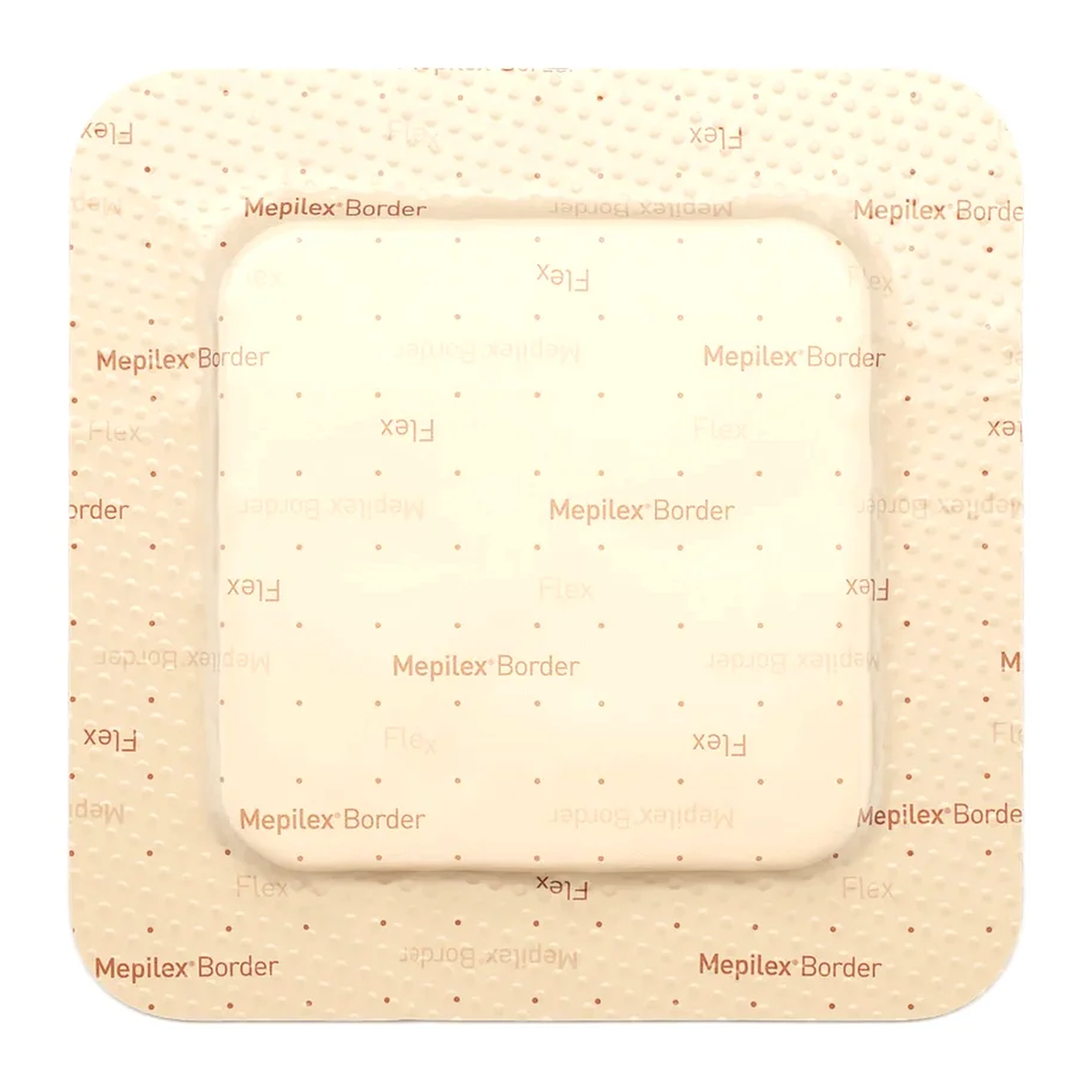 Molnlycke Mepilex Border Flex (squares) - 4" x 4" (MOL595300E) on a white background