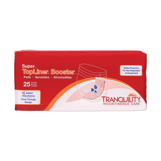 Tranquility Tranquility TopLiner Disposable Booster Pads with Adhesive Strip, Maximum Absorbency (PBE2060, PBE2070) on a white background