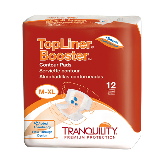 Tranquility Tranquility TopLiner Disposable Booster Pads with Adhesive Strip, Maximum Absorbency (PBE3096, PBE3097) on a white background